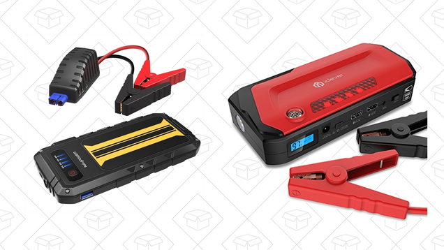 iClever 600A Peak 18000mAh Portable Car Jump Starter | $57 Amazon | Use code BBBBQQQQRAVPower Car Jump Starter 8000mAh 300A Peak Current | $30 | Amazon | Use code RAVP8000